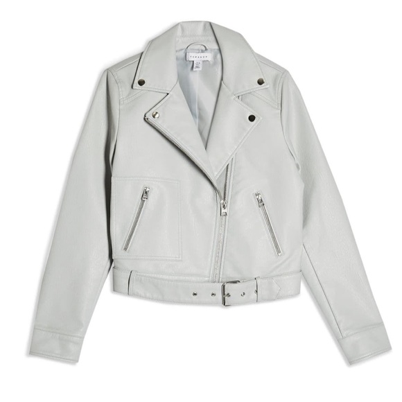 Topshop Faux Leather Jacket - Picture 2 of 4